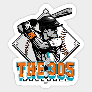 The 305 Forever Diamond Baseball Sticker